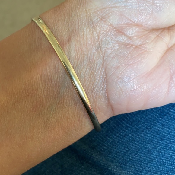 Peter Brams Design unique 14kt gold bangle bracelet - Picture 5 of 11